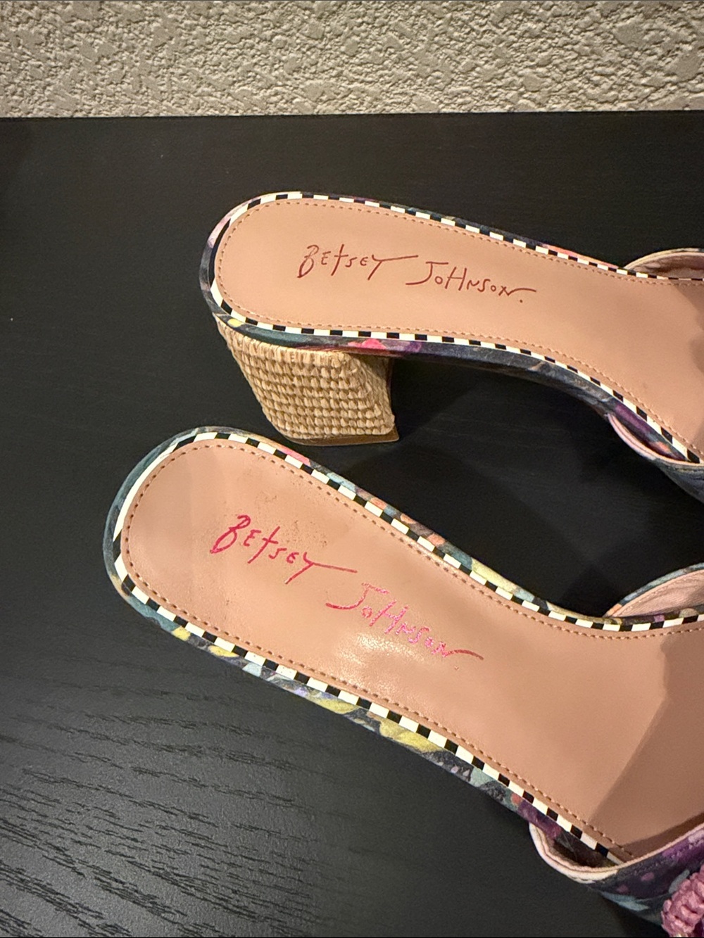 Betsey Johnson Deitrich Bright Multicolor Block Heel Mule Sandals - Picture 14 of 16